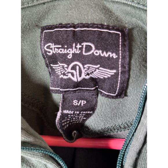 Straight Down Men's Green Cal Poly Mustangs 1/4 Zip Sweatshirt Size Small - Picture 4 of 5